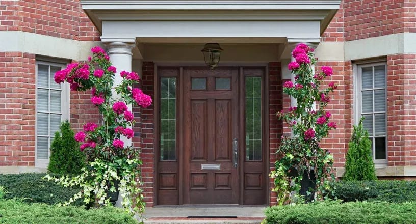 Wood-Look Pivot Doors